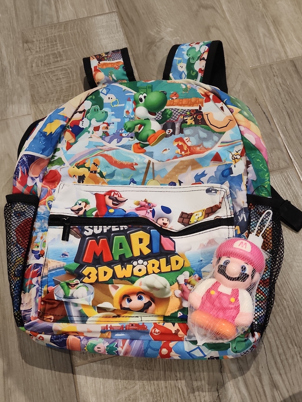NWOT Super Mario Backpack & Squish Toy